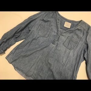 Used Sonoma button down with polka dots size XL